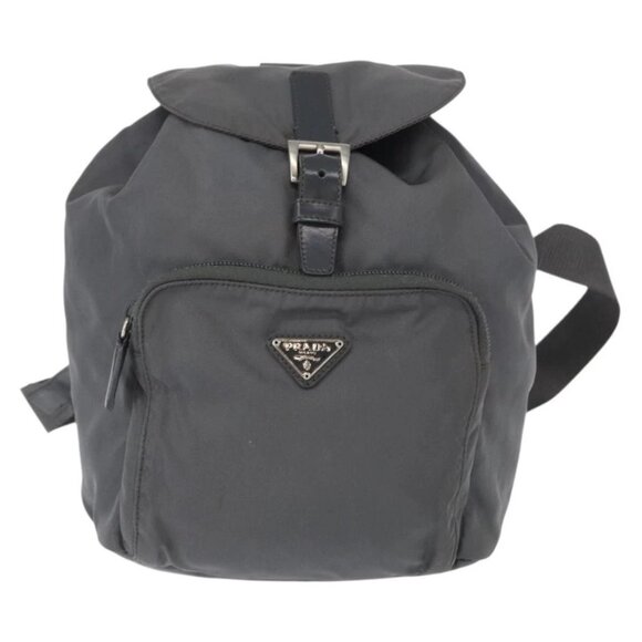 PRADA Backpack Nylon Gray Silve main image 13
